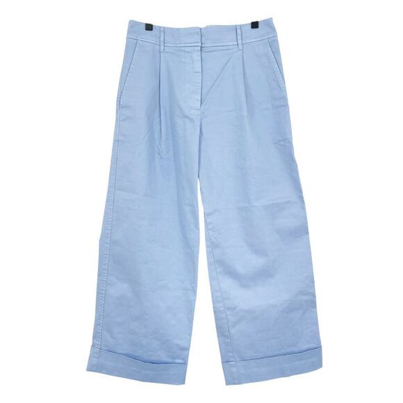 J.Crew Wide-Leg Pleated Chino Pant in Light Blue Women's Size 4 - Picture 3 of 7